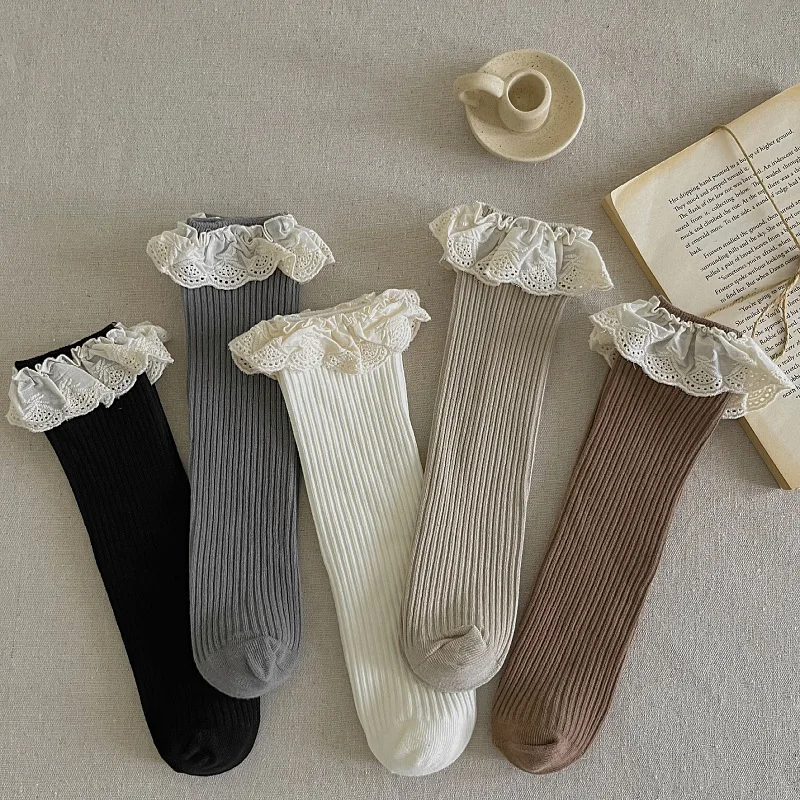 Baby Sock Oximeter - Ruffle Baby Girls Knee High Socks