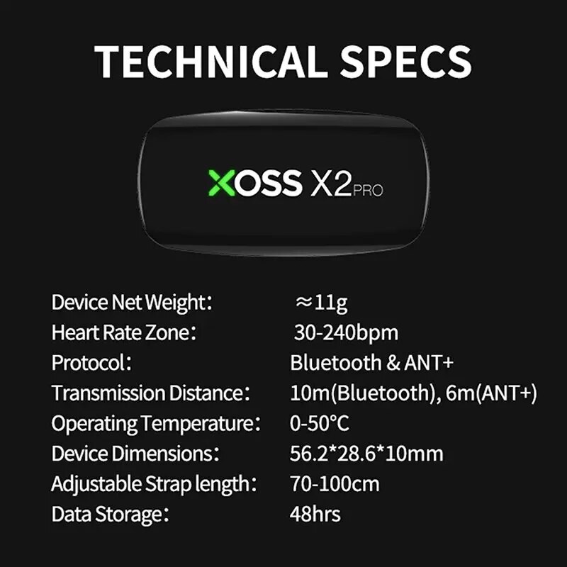 XOSS X2 Pro Chest Strap Heart  - Breath Rate Monitor review and price