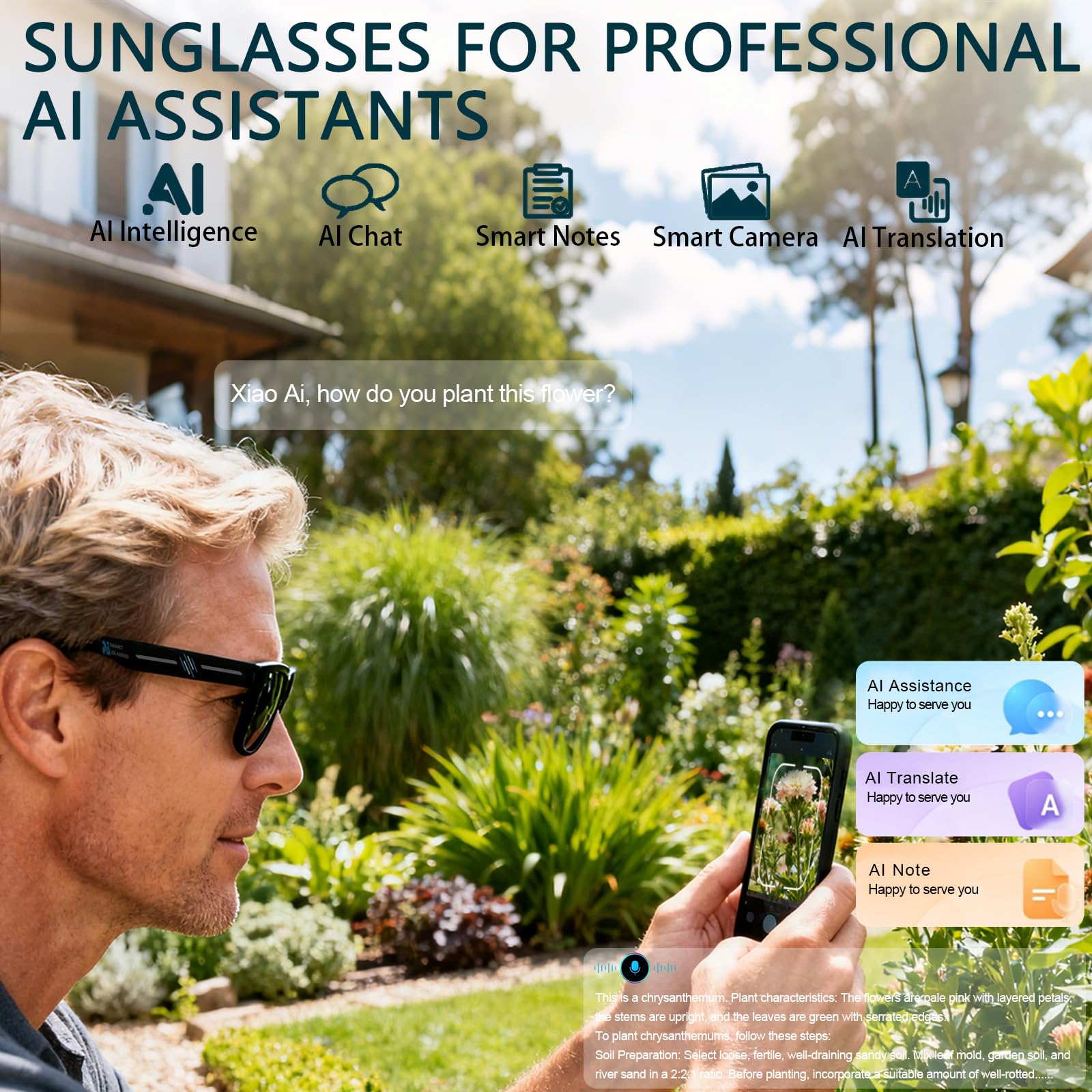 Black Smart Ai Glasses for Men - Smart Glasses Lens review and price