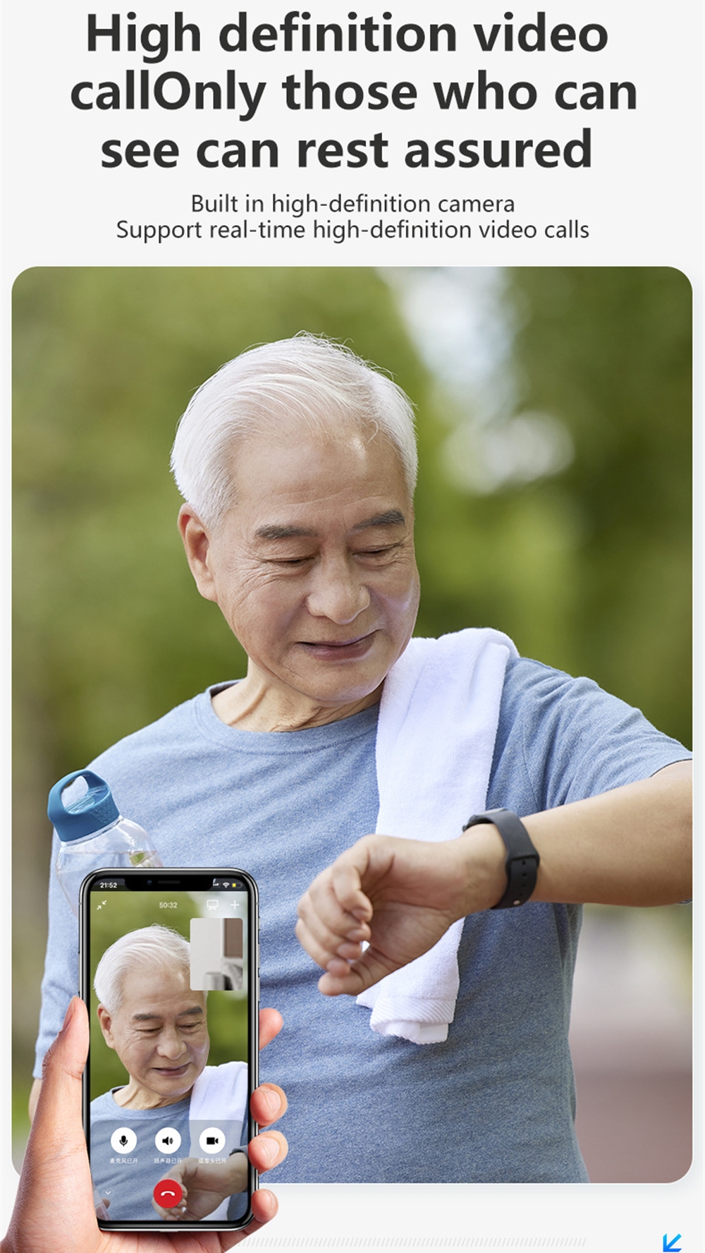 Elderly Smart Watch For Senior - Fall Detection Watch review and price