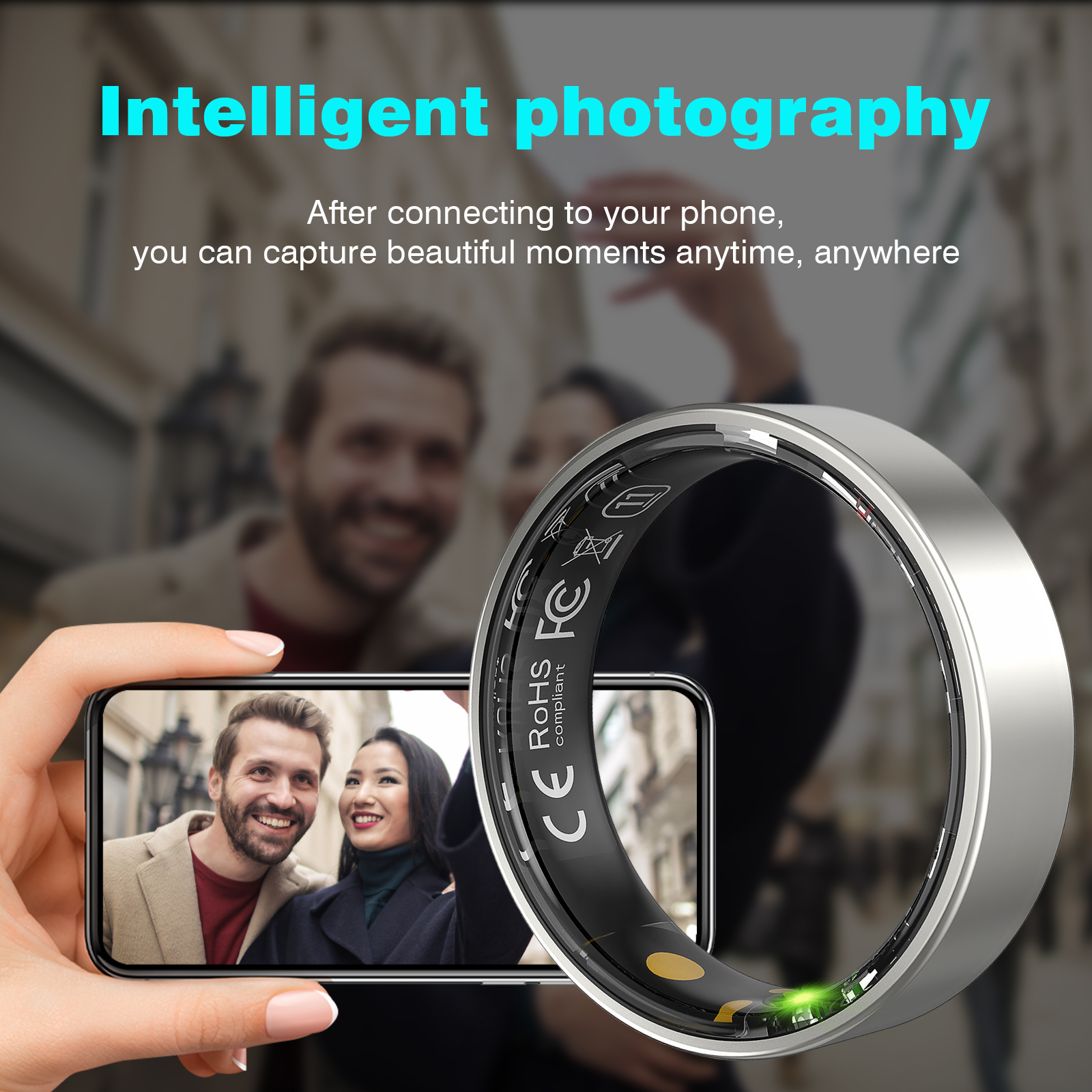 Smart Ring Men Women with Char - Temperature Ring Skin review and price