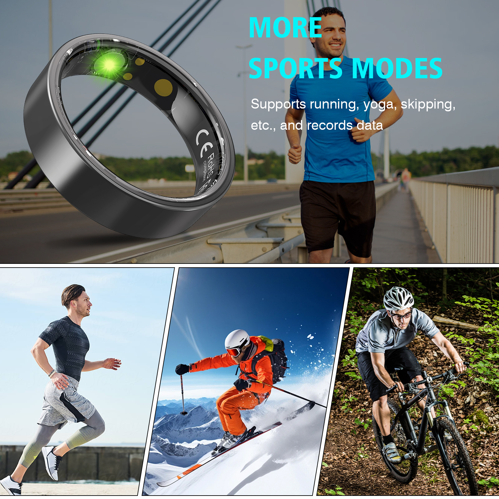 Smart Ring Men Women with Char - Temperature Ring Skin review and price