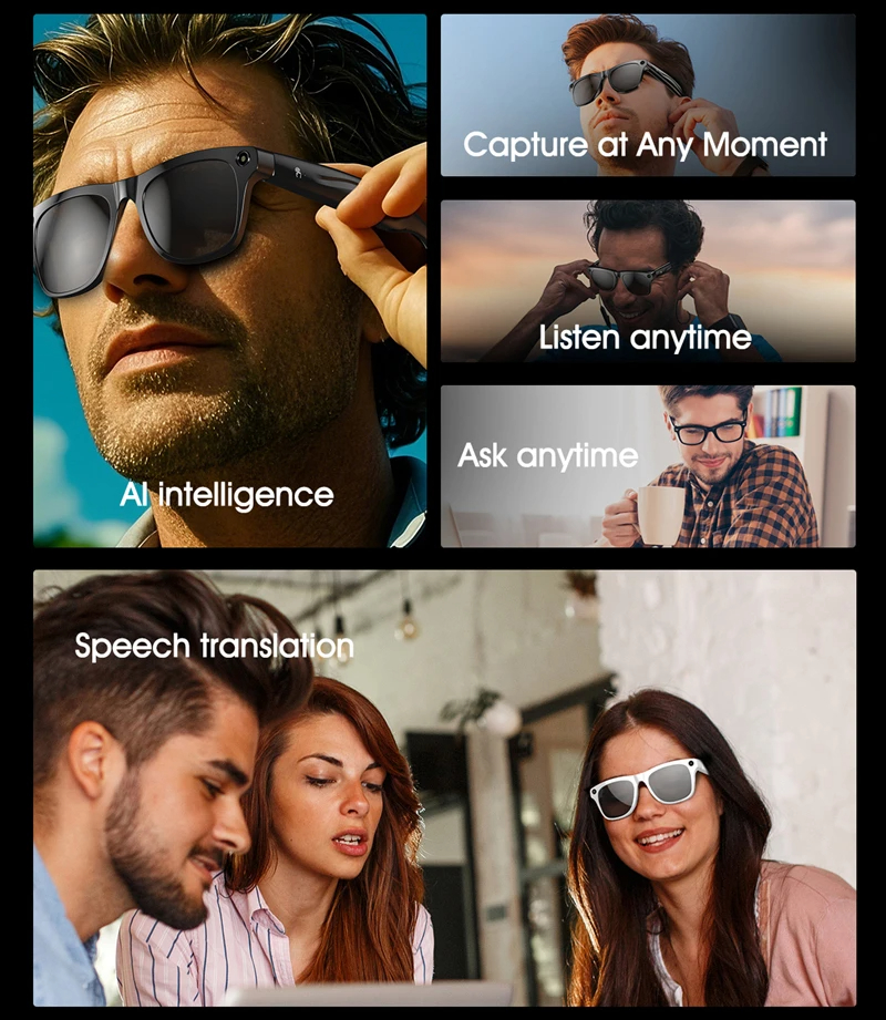 8K AI Smart Glasses Bluetooth  - Smart Glasses Lens review and price